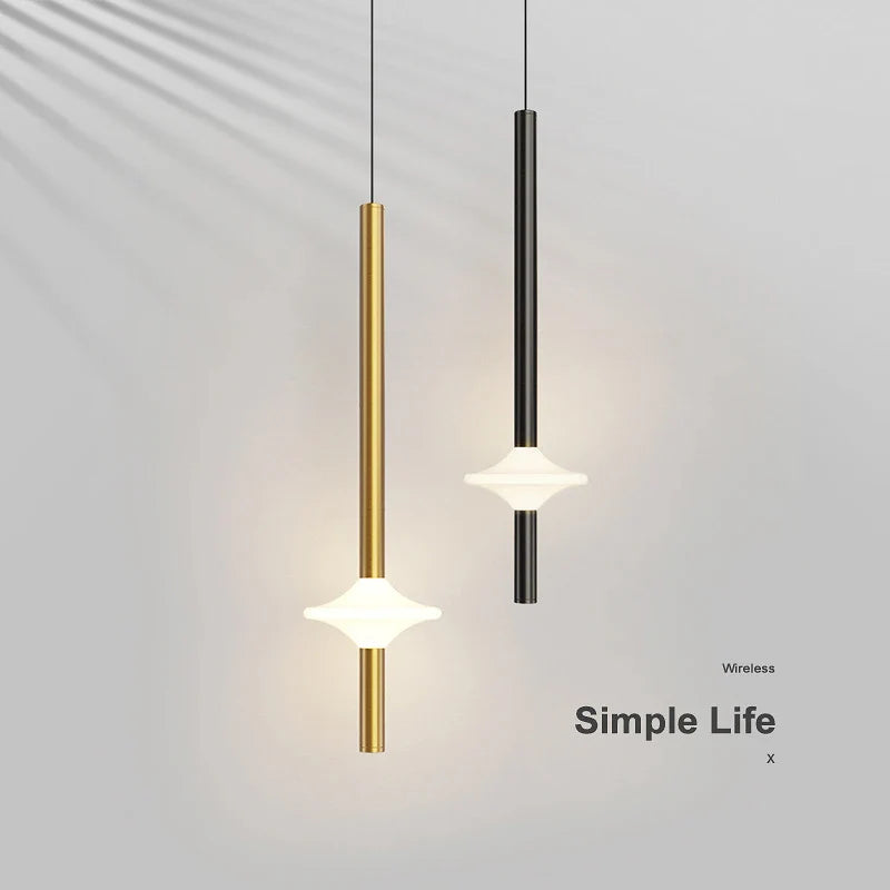 Axya LED Pendant Light: Nordic Modern Ceiling Bedroom Chandelier