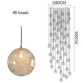 Axyaa Glass Stair Chandelier Modern Living Room Indoor LED Lighting