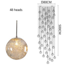 Axyaa Glass Stair Chandelier Modern Living Room Indoor LED Lighting