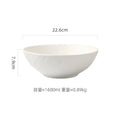 Axyaa Matte Stone Patterned Ceramic Ramen Soup Salad Fruit Noodle Bowl Large Capacity