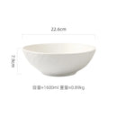 Axyaa Matte Stone Patterned Ceramic Ramen Soup Salad Fruit Noodle Bowl Large Capacity