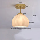 Axyaa Copper Glass LED Ceiling Lamp - Modern Indoor Lighting Fixtures
