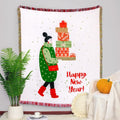 Axyaa Festive Knitted Throw Blanket for Home Decor and Outdoor Gatherings