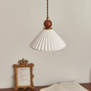 Axyaa Ceramic Wood LED Pendant Lamps | Home Decor Hanging Light Fixtures