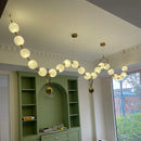 Axyaa Glass Ball Chandelier Pendant Light Nordic Luxury Ceiling Lamp