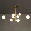 Axyaa Modern Black Gold LED Ceiling Chandelier for Bedroom and Living Room