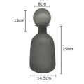 Frosted Glass Vase with Artificial Flowers - Axyaa Aesthetic Decor
