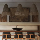 Axyaa Woven Grass Pendant Light for Retro Restaurant, Living Room & Loft