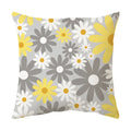 Axyaa Yellow Daisy Cushion Cover Line Sun Pillow Decor