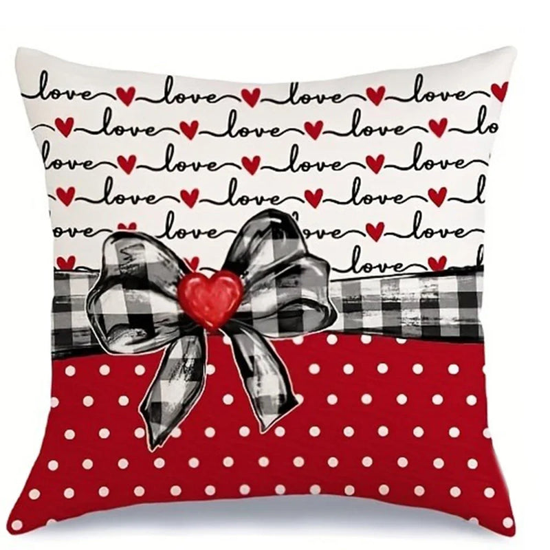 Sweet Love Bow Print Pillowcase for Valentine's Day by Axyaa