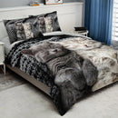 Axyaa Cat Print Duvet Cover Set - Soft Breathable Polyester Bedding for All Seasons