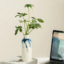 Axyaa Irregular Ink Graffiti Ceramic Vase for Home Decoration and Flower Arrangement