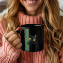 Axyaa Black Cat Ceramic Mug 12oz - Ideal Coffee Cup for Cat Lovers