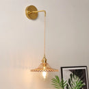 Axyaa White Glass LED Wall Lamp with Pull Chain Switch