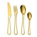 Axyaa 4-Piece Stainless Steel Hollow Handle Western Dinnerware Set