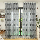 Axyaa European Style Floral Jacquard Tulle Curtains for Living Room and Bedroom