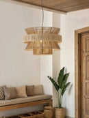 Axyaa Retro Rope Ceiling Chandelier for Kitchen Table Lighting