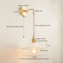 Axyaa Green Glass LED Wall Light - Nordic Modern Bedroom Living Room Lamp