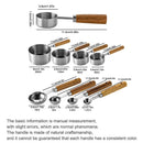 Axyaa Stainless Steel Measuring Cup Spoon Set with Wooden Handle - Kitchen Cooking Gadget