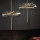 Axyaa Corrugated Glass Art Pendant Light: Modern Decor for Home, Office, Cafe