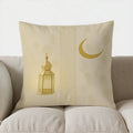 Axyaa Crescent Moon & Lantern Pillow Cover for Sofa, Bedroom, Car