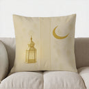 Axyaa Crescent Moon & Lantern Pillow Cover for Sofa, Bedroom, Car