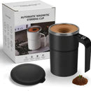 Axyaa Smart Coffee Cup: USB Rechargeable, Temperature Display, Stainless Steel Stirrer