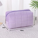 Axyaa Plush Cosmetic Storage Bag - Portable Travel Makeup Toiletry Pouch