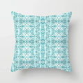 Axyaa Mint Green Geometric Print Lumbar Pillowcase