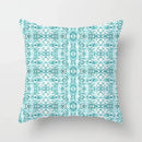 Axyaa Mint Green Geometric Print Lumbar Pillowcase