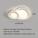 Axyaa Nordic LED Ceiling Lamp with Remote Control for Modern Living Room décor
