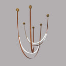 Axyaa Minimalist Belt LED Pendant Chandelier: Italian Design, Modern Style, Ideal for Living Room & Bar.