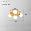 Axyaa Kids Room LED Ceiling Light Fixture Glass Ball Color Chandelier