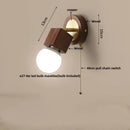 Axyaa Copper LED Wall Light Pull Chain Switch Modern Bedroom Mirror Lamp