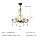 Axyaa Crystal LED Chandelier: Luxurious Lighting for Living Room with E14 LEDs
