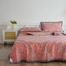 Axyaa Cotton Gauze Floral Single Quilt Blanket for Summer Comfort