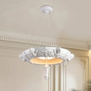 Axyaa White LED Pendant Chandelier for Home Decor and Indoor Lighting