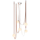 Axyaa Glass Ball Pendant Light - Modern Linear LED Chandelier for Living Room and Restaurant Decor