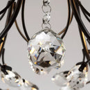 Axyaa Black Gold Leaves Crystal Ceiling Lamp | Modern Nordic LED Ceiling Light