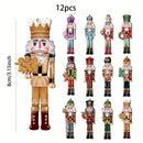 Axyaa Nutcracker Soldier Ornaments: Colorful Wooden Figures for Xmas Tree & Home