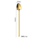 Axyaa Square Head Teaspoon with Long Handle, Coffee Tea Stirrer Spoon