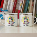 Axyaa Unicorn Enamel Mug - Creative Travel Tea Milk Cup for Kids & Gifts
