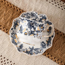 Axyaa Retro Blue & White Ceramic French Tea Cup Set with Gold-painted Accents