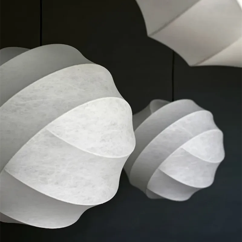 Axyaa Wabi Sabi Silk Ball Pendant Lamp - Minimalist Japanese Style Light
