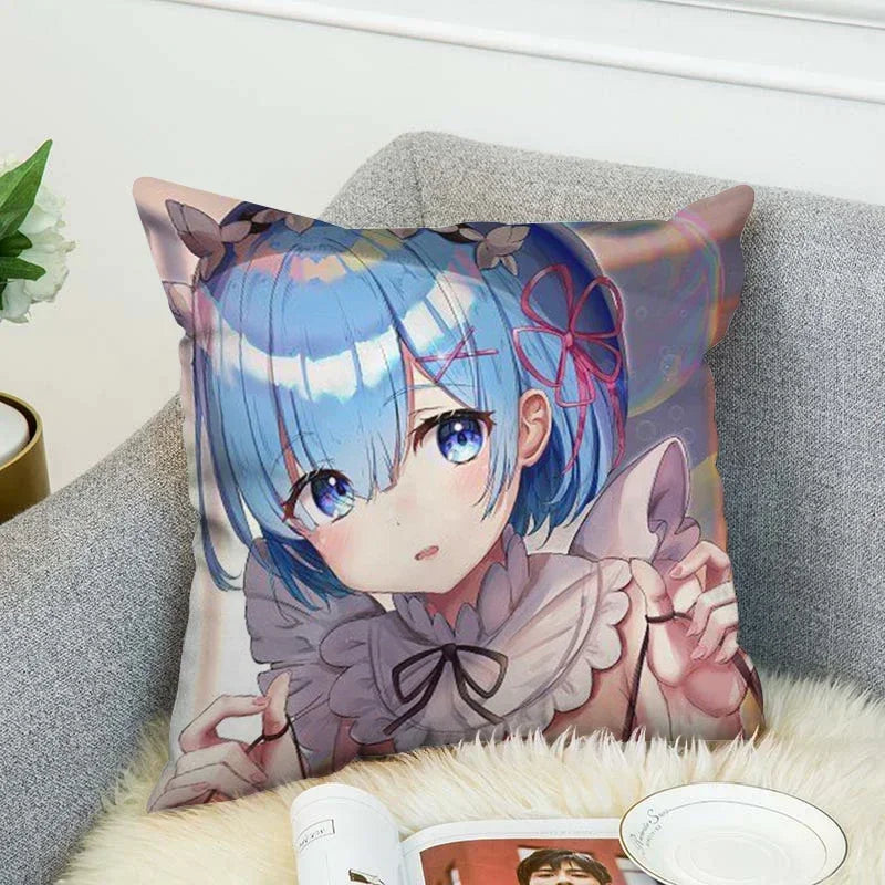 Axyaa 45x45 Cushions Covers for Bed Pillows, Sofa Anime Body Home Decor