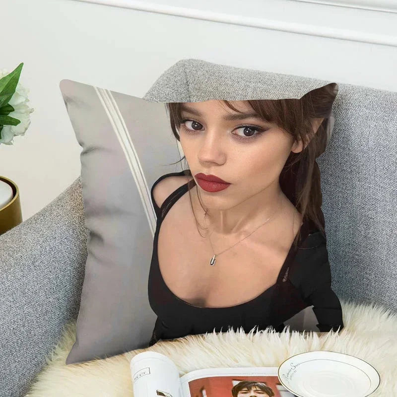 Jenna Ortega Body Pillow Cover 40x40 - Axyaa Decorative Cushion Case
