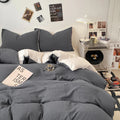 Axyaa Washed Cotton Duvet Set with Fitted Sheet Style & Pillowcase