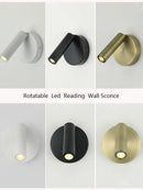 Axyaa Adjustable LED Wall Sconce Spotlight for Bedroom Study & Hotel Reading