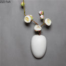 Axyaa Ceramic Wall Vases Artistic Flower Decor Hydroponic Dried Arrangement