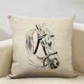 Luxury Axyaa Horse Cushion Cover 45x45cm Linen Pillow Case for Home Decor